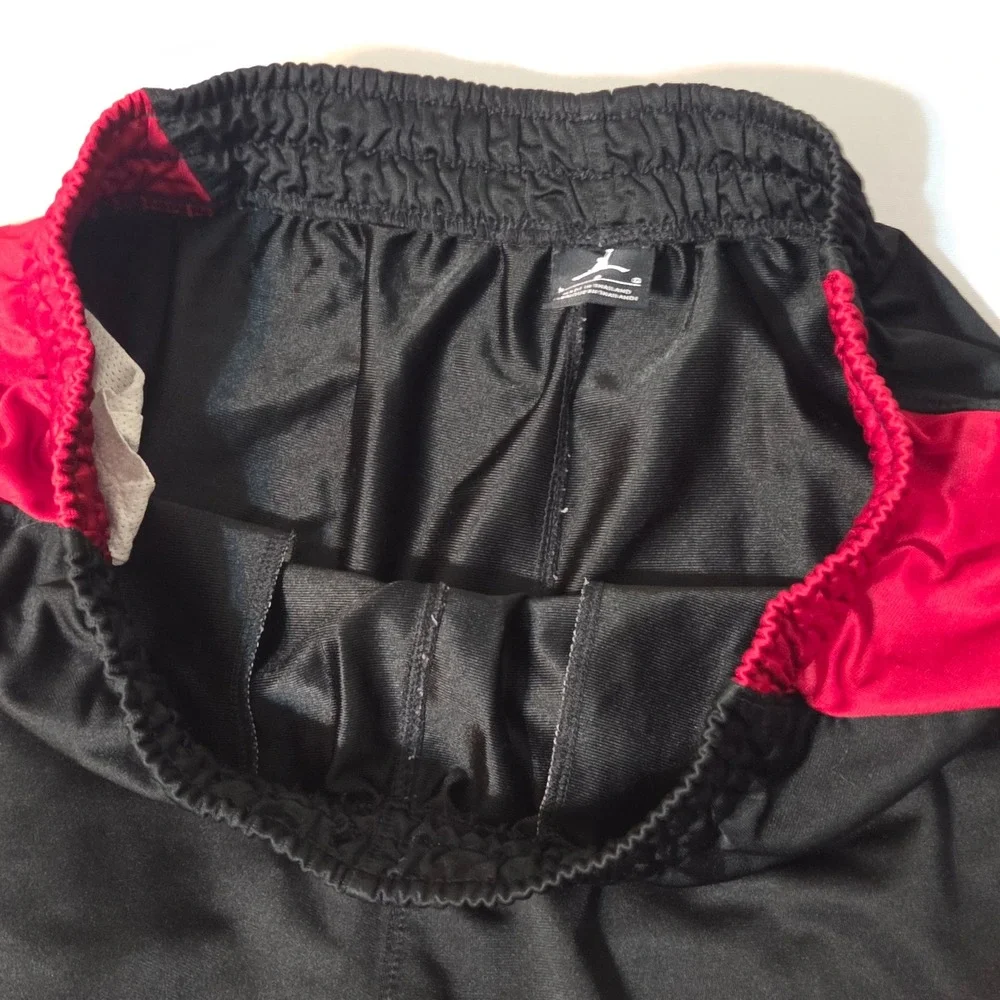 Jordan Basketball Shorts Mens Large Black Red Grey Cement Print Jumpman Mesh L